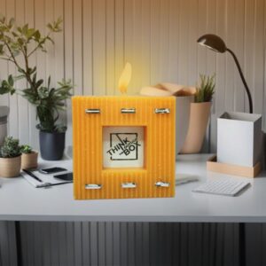 Playingflames Candle Think Outside The Box Square Shaped